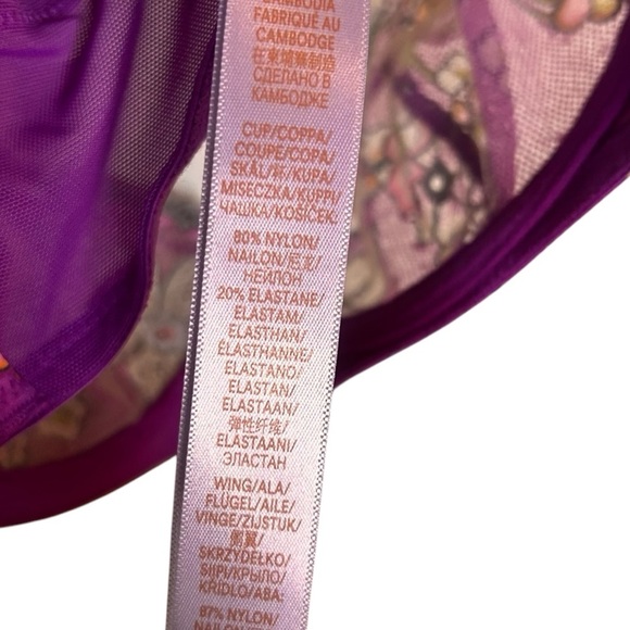 Savage x Fenty Mod Poppy Unlined Lace Balconette Bra- Size 30C - Picture 12 of 12